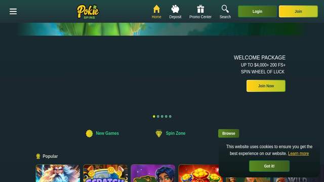 Golden Pokies casino screenshot